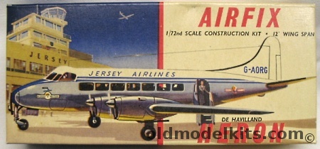Airfix 1/72 De Havilland Heron Jersey Airlines or RAF Queen's Flight, 381 plastic model kit